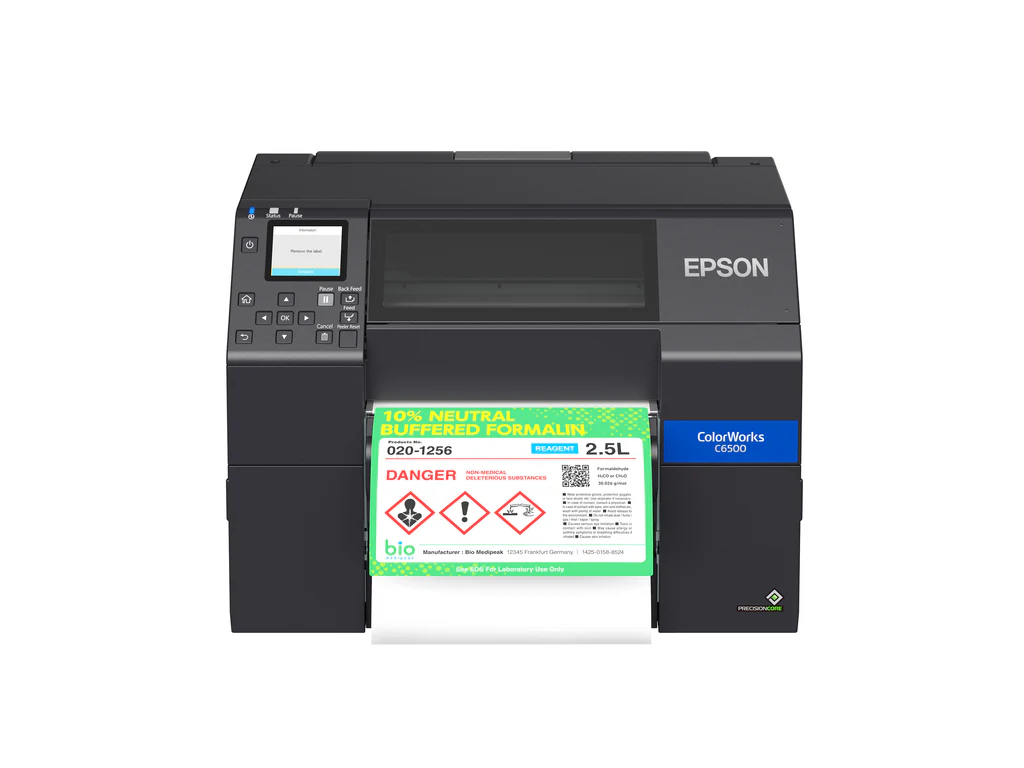 Epson ColorWorks CW-C6500P (Gloss) Peel-and-Present, 8 inch Color Label Inkjet Printer - Image 4